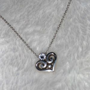 Brighton Silver Alcazar Heart Necklace